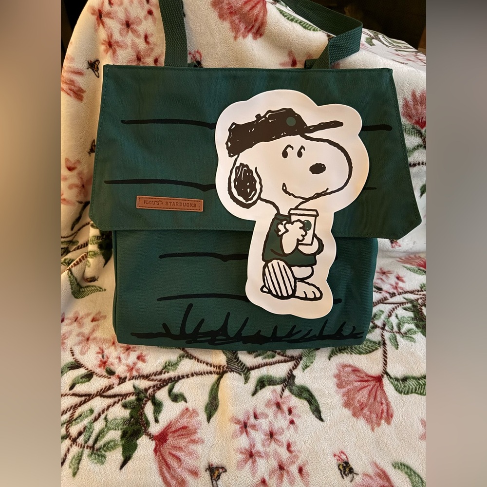 Starbucks x Snoopy Green House Canvas Bag Commuter Tote Bag